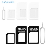 AUTU  4 in 1 Convert Nano SIM Card to Micro Standard Adapter For iPhone  for Samsung 4G LTE USB Wireless Router