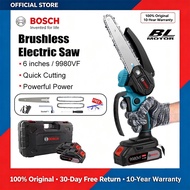 Local spot BOSCH 9980VF 6 Inch Mini Cordless Chainsaw - Electric Pruning Saw with 2 Rechargeable Lit
