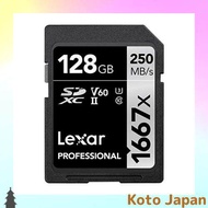 [FROM JAPAN] Original Lexar 1667x V60 250MB/s Flash Memory sd cards 64gb 128GB UHS-II U3 Card high speed 256GB SDXC For 3D 4K HD video (128GB)