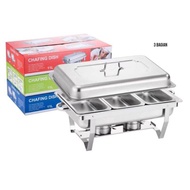 CHAFING DISH 2 sekat stainless 11 liter / chafing dish 11 liter 2 sekat / tempat makan set prasmanan