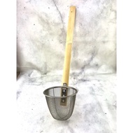 KAYU Noodle Strainer Long Wooden Handle Long Handle Noodle Strainer