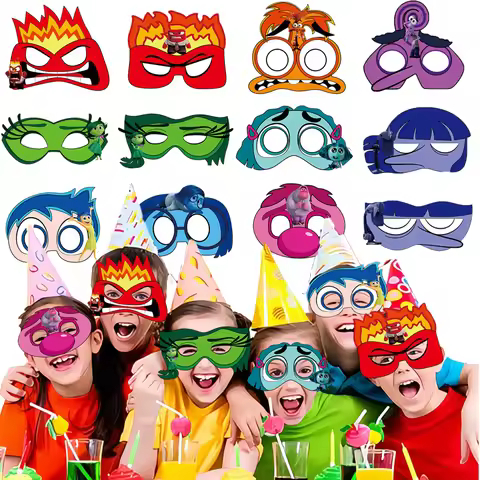 12Pcs/Set Inside Out Mask Party Decoration Set Birthday Gift Party Halloween Cool Accessories Favori