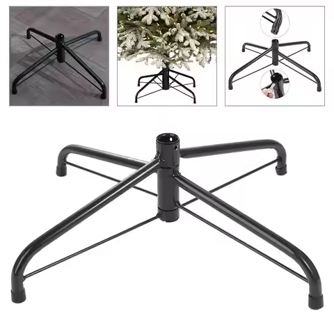 4 Feets Christmas Tree Stand Base Cast Iron Tree Stand Foot Holder Party Decoration Black Xmas Tree 