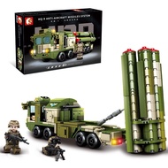 Sembo Block 105595 Military Series HQ-9 Anti Aircraft Missiles System Air Defense Anti-emblem Buildi