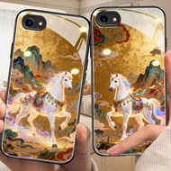 horse Casing for vivo y81,y85,y91,y93,y97,y95,x20,x23,x50,x70,x80,x90/pro,x100 tempered glass case (