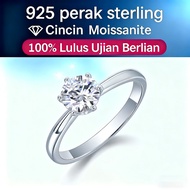 1CT 2CT 3CT 5CT VVS D 925 Sterling Silver Moissanite Wedding Engagement Ring for Women with Gra Cert
