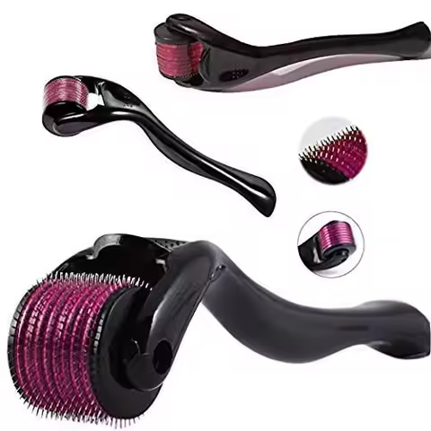 540 Derma Roller 0.2/0.25/0.3mm Microneedle for Hair Beard Growth, Anti Acne Scar Removal, Face Skin