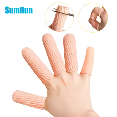 2pcs Sumifun Silicone Gel Finger Protector Finger Sleeves For Trigger Arthritis Cracked Corn Reduce 