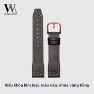 Woalmorn | Dây đeo đồng hồ nam bằng da thật IWC Pilot Original Portofino Phong cách toàn cầu Dây đeo