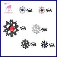 22-In-1 Snowflake Multitool Metal Snowflake Standard Multitool with Multitool Card Snowflake Wrench