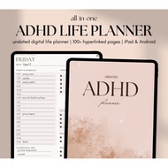 ADHD Digital Planner - Undated, iPad Planner, GoodNotes, Adult ADHD Planner, Daily & Weekly Planner