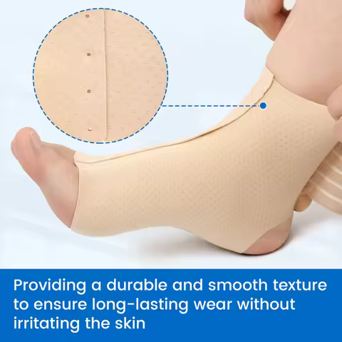 VELPEAU Ankle Compression Sleeve for Achilles Tendinitis and Plantar Fasciitis, Adjustable Ankle Sup