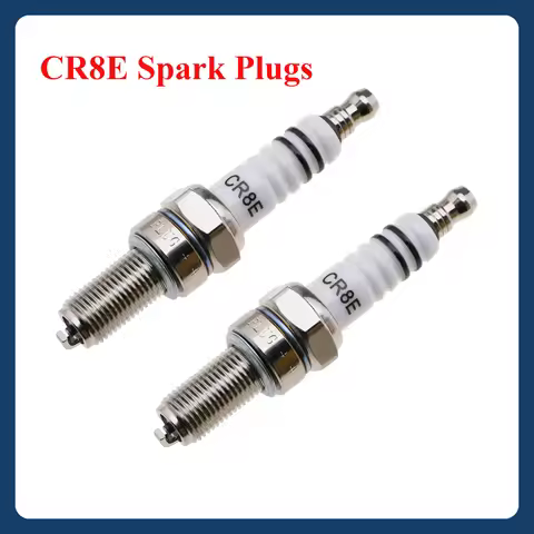 2Pcs CR8E Spark Plugs for HJ125T-8/HS125T Motorcycle Engine Accessories CR8E/A7 Extended Thread Cera