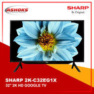 Sharp 2K C32EG1X Google TV /Netflix, Youtube, Prime Video / HDR10 / Full HD / Quadcore / with Wall Bracket