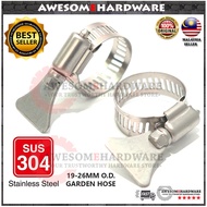 SUS304 STAINLESS STEEL HOSE CLIP WITH KNOB BUTTERFLY HOSE CLIP 16 - 26MM