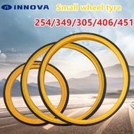 INNOVA BMX bike tire 14/16/20 inch foldingbike yellow side tyre 254/305/349/406/451