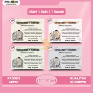 NEW GREETING CARD STICKER 7 MONTHS 4 MONTHS RICE BOX