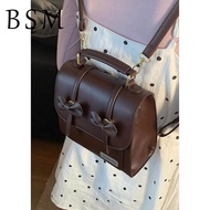 Binsheman Retro College Backpack Female Bow Backpack All-Match Portable Student School Bag z7.7