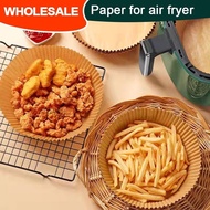 [50/100pcs] Air Fryer paper 20cm Non-Stick Disposable Baking Papers  Steamer Round Parchment Paper L