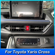 for Toyota Yaris Cross 2024 2025 Car Front Panel Air Conditioning Vent Decorative Frame Center Console Decorative Strip Headlight Switch Adjustment Panel Modification Accessories