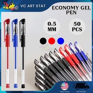 VC Art Pack Of 50 Pcs Economy Gel Pen 0.5mm | Fine Point Office & School Pen | Notebook & Journal Wr