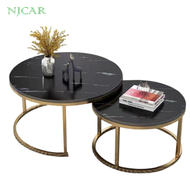NJCAR H333 โต๊ะรับแขก โต๊ะโซฟา โต๊ะลายหินอ่อน โต๊ะกลมห้องรับแขก โต๊ะกาแฟ โต๊ะทรงกลม โต๊ะในห้องรับแขก