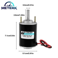 Meterk Aumotop XD-3420 12/24V 30W Ball Bearing DC ไฟฟ้ามอเตอร์ความร้อนต่ำสำหรับตัดขนาดเล็ก Bench (24