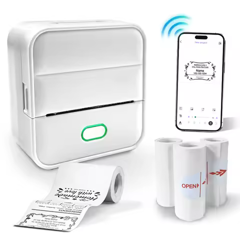 W-11 Portable Mini Pocket Label Printer for Printing Wrong Questions, Bluetooth Connection, Laser Th