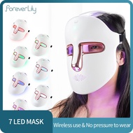 Foreverlily 7 Colors Photon Therapy Led Facial Mask Light Rejuvenation Anti-Wrinkle Lifting Moisturi