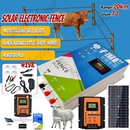 20KM  pagar elektrik kebun Electri fence solar energizer charger controller electric fence controlle