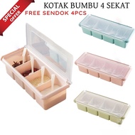Najwa - 4 SEASON SPICE BOX / 4 IN 1 SPICE BOX / KITCHEN SPICE BOX / KITCHEN SPICE RACK ACC SPICE CON