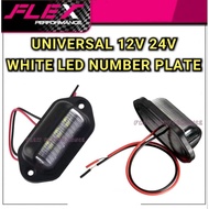 UNIVERSAL 12V 24V WHITE LED NUMBER PLATE LAMP LICENCE LIGHT LORRY CAR BUS TRACTOR TRAILER MOTOR BIKE