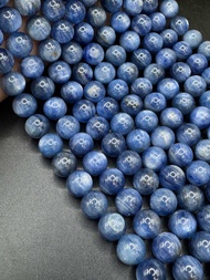 Natural kyanite jade beads 68 and 10 MM ลูกปัดหยกไคยาไนต์ธรรมชาติ ขนาด 68 และ 10 มม.