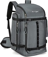 65L Ski Boot Bag - Large Duffle Travel Backpack, 1680D Nylon Waterproof Padded for Women Men Kids