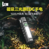 LEM Portable Mini Flashlight Super Bright Super Long Battery Life with Laser Long Range