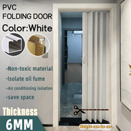 PVC Accordion Door folding Sliding Door Indoor Partition Track Door Bedroom Sliding Doors Kitchen Re