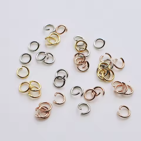 100pcs Stainless Steel Gold Rose Gold Steel Color Open Jump Ring 0.8mm Thickness 4-10mm Split Ring C