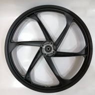 SPORT RIM WAVE 110 / DASH 110-1DISC / FUTURE 125-1DISC / ALPHA-1 DISC ( WITH BEARING &amp; BUSH)1 PASANG BLACK-6 BATANG