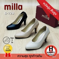 [🥇ของแท้100%🔢ไซส์36-40👠ส้น 3 นิ้ว] milla รองเท้าคัทชูส้นสูง court shoes รองเท้าหนังหุ้มส้นสูง รุ่น 6