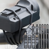 1/2/4Sets Bike Silicone Mount Bands - Taillight Fixing Band - Handlebar Mount Straps - LED Light Tor