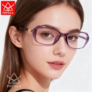 IMPALA LH5006W Fashion Women Reading Glasses Anti Blue Light Farsighted Eyeglasses UV Protection HD 