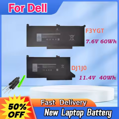 F3YGT DJ1J0 Laptop Battery For Dell Battery Latitude 7480 12 13 7000 7280 7290 E7280 E7290 E7380 E73