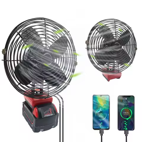 Electric Fan Floor Fan Household Desktop Fan Outdoor Camping Fan For Milwaukee for M18 18V Li-ion Ba