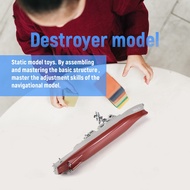 (HOBY) Guided Missile Ship Model Static Toys with Display Stand Warship Model DIY Educational Toys H