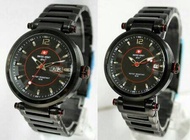 Jam Tangan Couple Swiss Army Dhc SA-3062 Original Black