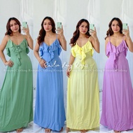 RVMPED Emilia Ruffle V Neck Long Dress