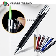 Ballpoint pen lighter windproof gas lighter green flame lighter small lighter
