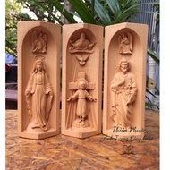Catholic Altar - Mini Wooden Altar Set thank you giuse & little lord 15cm high Ms 06