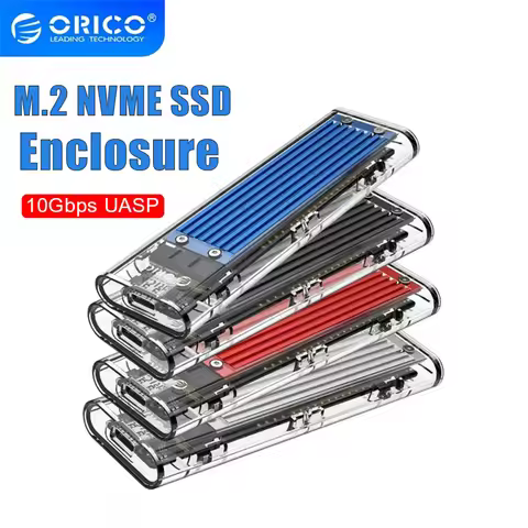 ORICO M2 SSD Case NVME SSD Enclosure M.2 to Type C Transparent Hard Drive Enclosure for NVME PCIE NG
