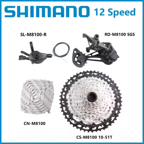 Shimano M8100 12 Speed Set SL-M8100 Right Shifter CN-M8100 Chain RD-M8100/M8120 SGS CS-M8100 10-51T/